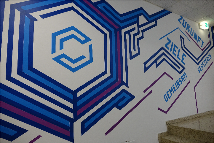 Unser Treppenhaus in Tape Art Style