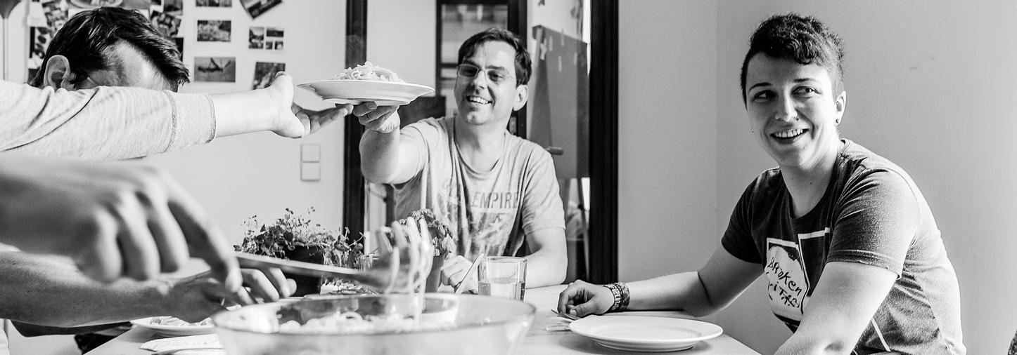 Pasta-Mittwoch, gemeinsames Mittagessen