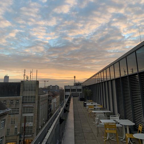 Unsere Dachterrasse in der Kaiserstraße.