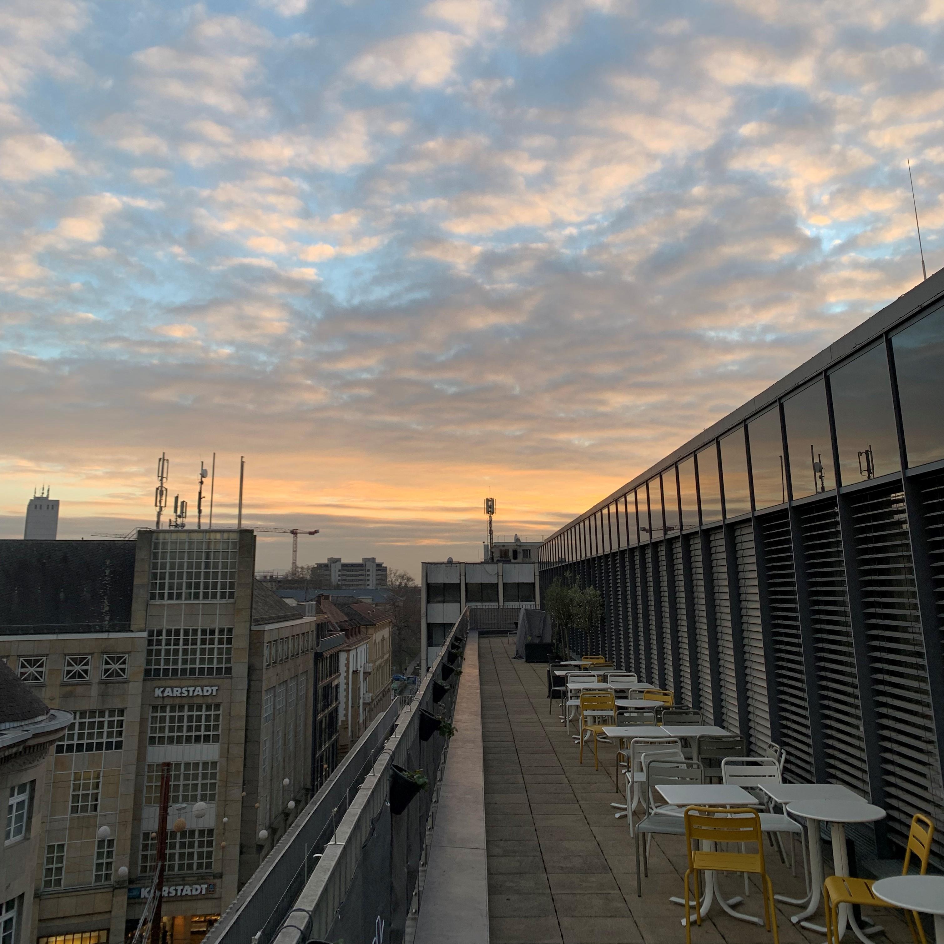 Unsere Dachterrasse in der Kaiserstraße.
