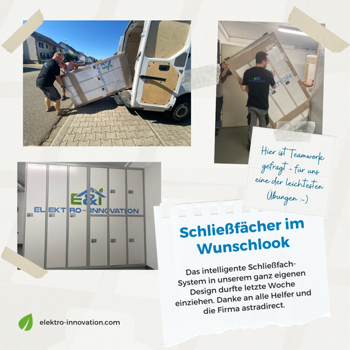 nagelneue Spinde für unsere MitarbeiterInnen