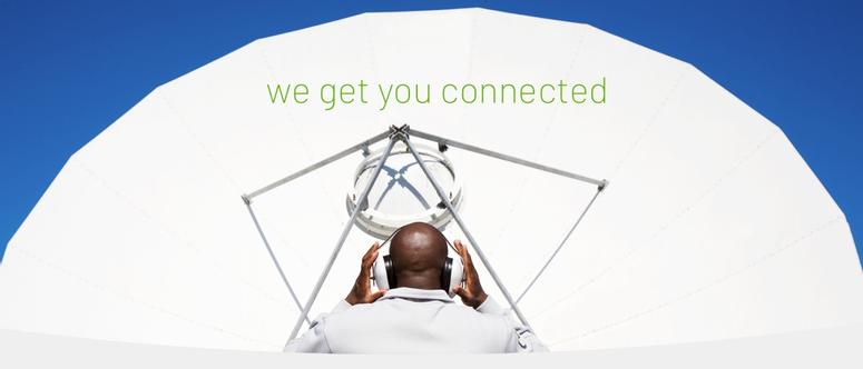 typische Anwendung einer Satellitenanlage (Telefonie und Internet)