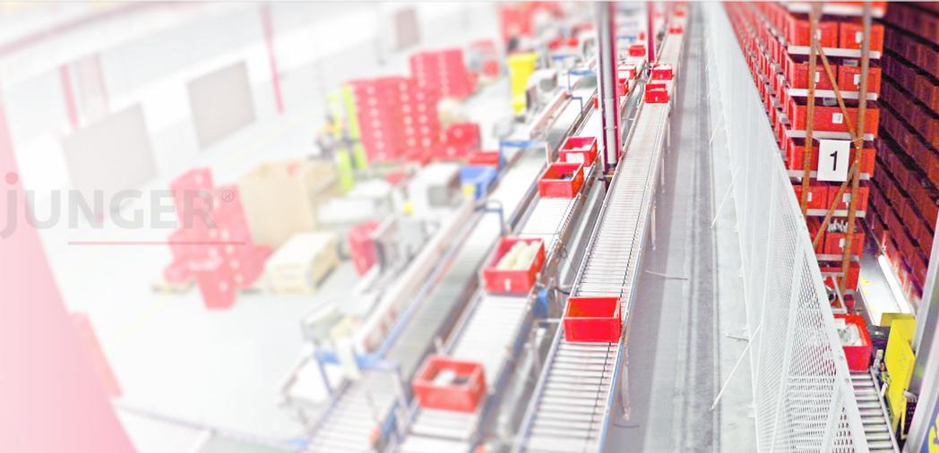 Behälter-Fördertechnik Hochregal-Vorzone