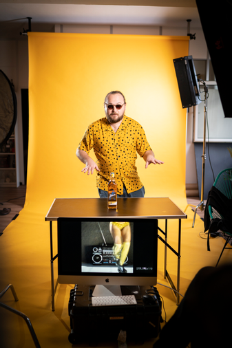 Waldemar beim Videodreh