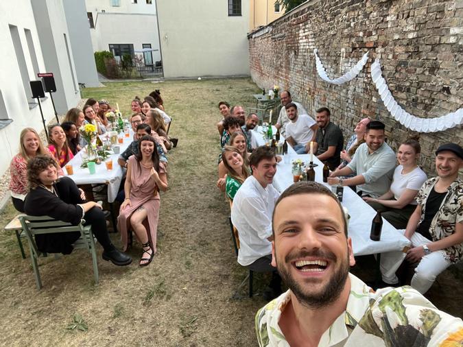 BBQ in our office garden