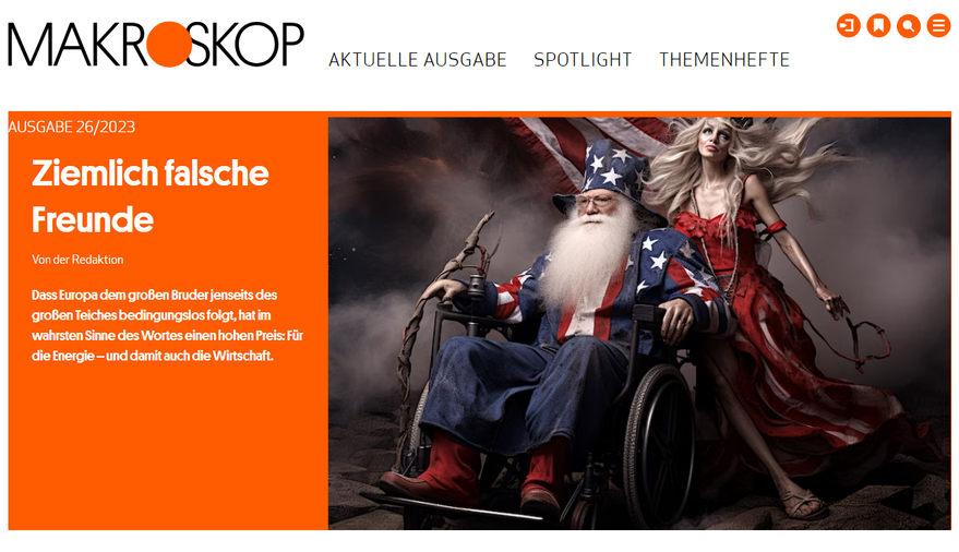 Website Headliner der wöchentlichen Ausgabe