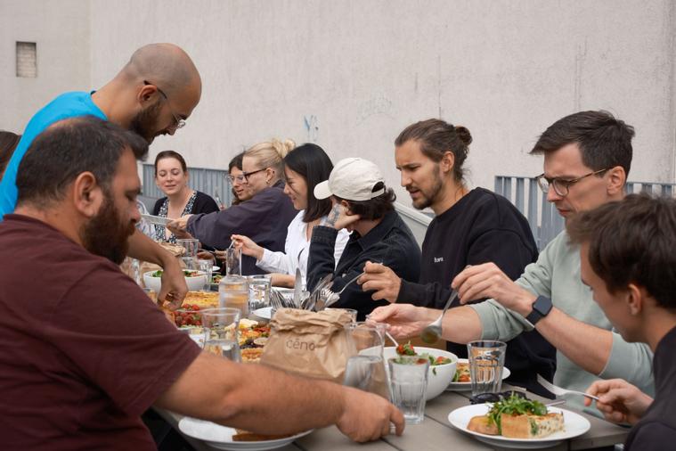 Mittagessen mit dem Team
