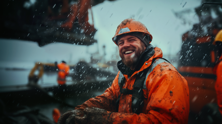 Arbeiter auf Baustelle