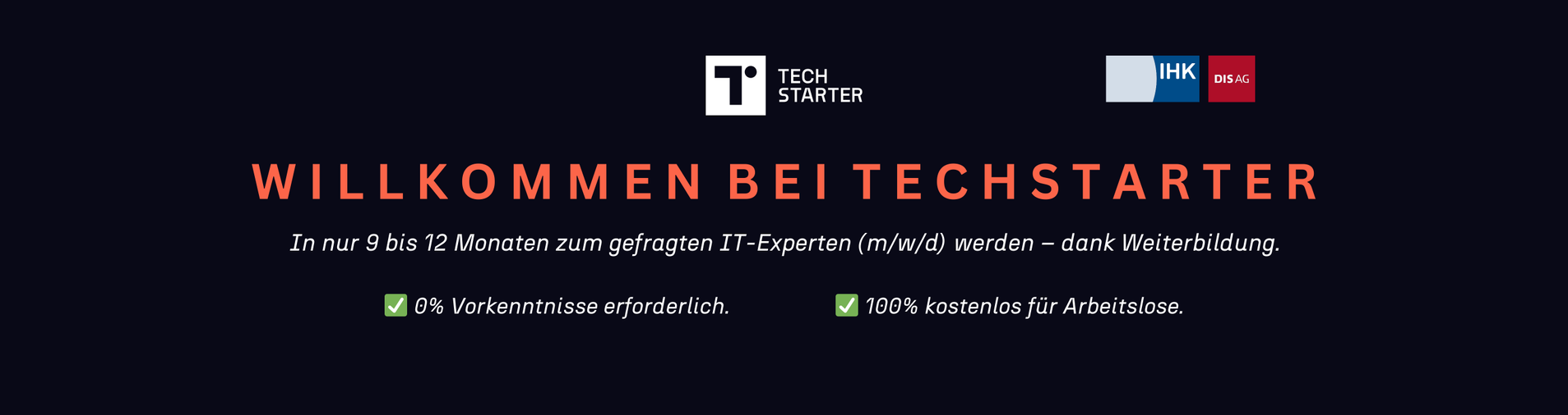 In nur 9 bis 12 Monaten zum gefragten IT-Experten (m/w/d) werden – dank Weiterbildung.